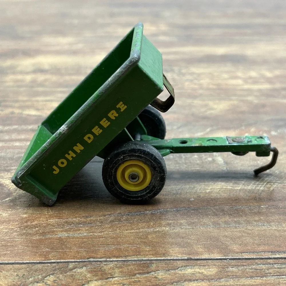Vintage 1960's 70's Ertl John Deere 140 Lawn Garden Tractor W/ Dump Cart 1:16